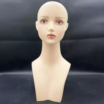 Лысая голова манекена из ПВХ профессиональный манекен с макияжем многоцелевой парик дисплей Style A