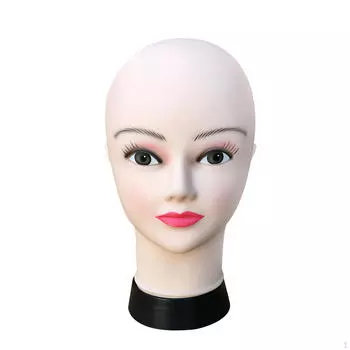 Лысая женская голова манекена парик дисплей модель косметология подставка держатель для очков Pink