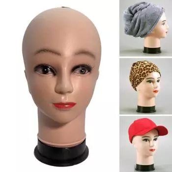 Лысая женская голова манекена, профессиональная косметологическая форма для изготовления париков, демонстрационная форма для париков, солнцезащитные очки, шляпы, салон, сделай сам, живопись, простая в использовании подставка для дисплея абрикосовый