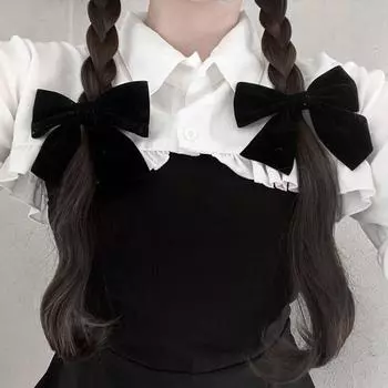 Lystrfac 2Pcs/Lot Fashion Ribbon Bow Hair Clip for Women Girls Hairband Hair Accessories Headpiece