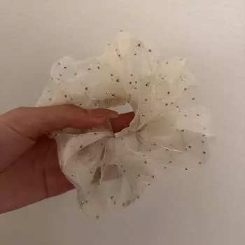 Lystrfac Модные сетчатые резинки-скранчи для женщин, большие кольца для волос, эластичная повязка на голову, аксессуары для волос, резинка для волос, простой головной убор