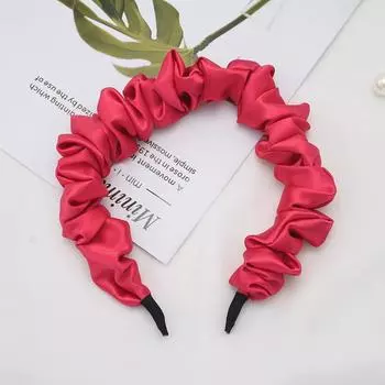 Lystrfac Новая атласная повязка-скранчи для волос Женская милая сладкая повязка для волос для женщин Модная дикая повязка на голову Ободок Аксессуары для волос