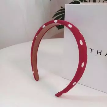 Lystrfac Новая Мода Точечная Утолщенная Мягкая Повязка на Голову для Женщин Девушек Ободок для Тонких Волос Простой Аксессуар для Волос