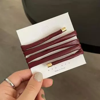 Lystrfac Новая ПУ лента для волос для женщин девушек держатель для хвостика резинка для волос женская украшение повязка на голову модные аксессуары для волос