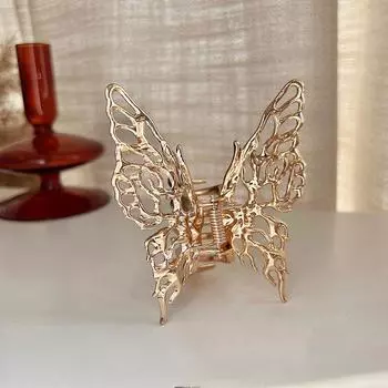 Lystrfac Новые металлические заколки-бабочки для волос для женщин и девочек, заколка для волос, женская летняя большая заколка, аксессуары для волос