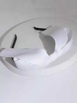 Lystrfac Однотонный Черный Ленточный Бант Топ Повязка на Голову для Женщин Девушек Модная Ободок Женские Аксессуары для Волос