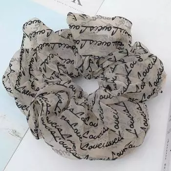 Lystrfac Письмо Органза Большой Скранч Женские Резинки Эластичные Резинки для Волос Заколка для Волос Держатель для Хвоста Аксессуары для Волос