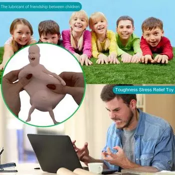Лысый ребенок Сжимать Игрушку Тревога Снятие Стресса Уродливый ребенок Щипать Сенсорный E