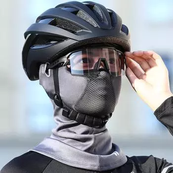 Лыжная Балаклава Подушка для лица Зимняя ветрозащитная шейная подушка Теплая черный серый