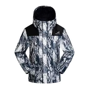 Лыжная куртка для мужчин, ветрозащитная теплая куртка для сноуборда, женская зимняя водонепроницаемая дышащая зимняя куртка S чёрный
