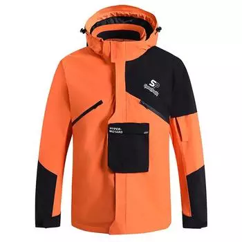 Лыжная куртка для женщин и мужчин, сноубордическая куртка, водонепроницаемая, ветрозащитная, утепленная, зимняя, для горных и зимних видов спорта, с капюшоном, теплая, с карманами XS