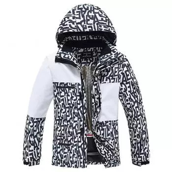Лыжная куртка для женщин и мужчин, водонепроницаемая, ветрозащитная, утепленная, зимняя, для горных видов спорта на открытом воздухе, с капюшоном, теплая, для катания на лыжах, сноубордическая куртка с карманами S