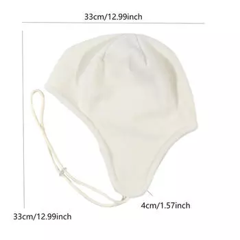 Лыжная шапка для взрослых, стильная шапка-ушанка с ушными клапанами, переносная мягкая зимняя теплая шапка, защита ушей One Size белый