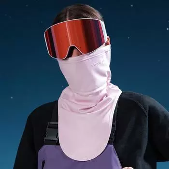 Лыжная защита для лица с регулируемым шнурком, мягкий, устойчивый к ультрафиолетовому излучению, дышащий, холодостойкий, зимний теплый защитный чехол для лица чёрный