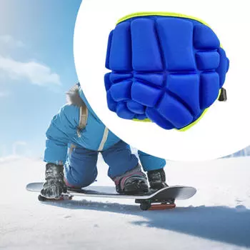 Лыжная защитная подушка для снаряжения, легкая защита для бедер, портативная подушка для копчика Kids синий