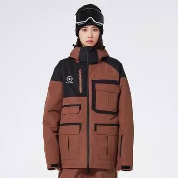 Лыжные куртки для мужчин и женщин, уличная ветрозащитная водонепроницаемая куртка для сноубординга, дышащая теплая лыжная куртка с множеством карманов, зимнее пальто с капюшоном унисекс XS