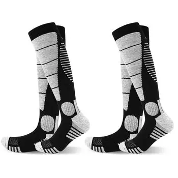 Лыжные лыжи для горного спорта на открытом воздухе, горные, градуированные, холодные, быстро впитывающие, 2 пары [JBM] Носки, сноубординг, носки, толстые, сноубординг, скалолазание, зима,