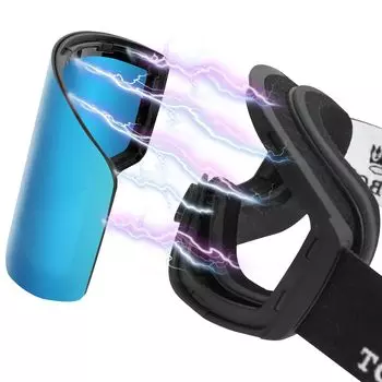 Лыжные магнитные очки PC REVO водонепроницаемые, сгибающиеся под УФ, столбчатые, широкоугольные, совместимые с OTG, совместимые с комплектом сменных линз, сумка для хранения