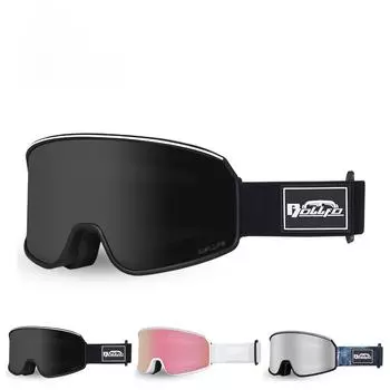 Лыжные очки Маска Мужские Противотуманные Двойные Линзы UV400 Зимние Очки Для Снегохода Лыжные Спортивные Аксессуары Для Сноуборда Защита L