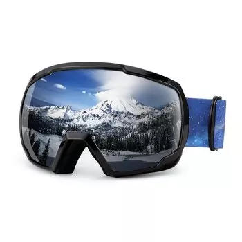 Лыжные очки, очки для сноуборда OTG UV400, горнолыжные очки, двойные, унисекс, для молодежи B7148 [Karsaer], мужские, женские, противотуманные [сферические линзы]