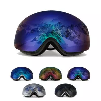 Лыжные очки OTG Сноубордические очки REVO Защита от ультрафиолета Сноубордические очки Зеркальные линзы Широкоугольные бейсбольные линзы Совместимость с очками Сноубордические очки