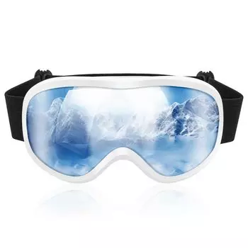 Лыжные очки Snow Double Layer Wide Field of UV Snowboarding Совместимость со сноубордом для горных лыж на открытом воздухе унисекс [Rockykey] Защитные очки, защитные очки, линзы, 180°