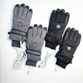 Лыжные перчатки с USB-подогревом для зимнего отдыха на открытом воздухе, альпинизма, сенсорного экрана, верховой езды, профессионального электрического обогрева average size (large size)