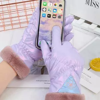 Лыжные перчатки женские водонепроницаемые теплые зимние перчатки для сенсорного экрана мобильного телефона лыжные перчатки для зимнего мотоцикла