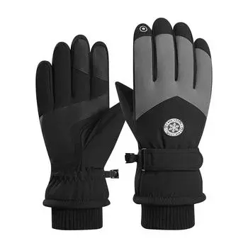 Лыжные варежки зимние теплые утолщенные ветрозащитные варежки для верховой езды на открытом воздухе Лыжные варежки зимние теплые утолщенные ветрозащитные варежки для верховой езды на открытом воздухе One Size