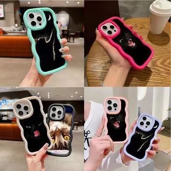 LZ10 Cat Body Language Wave силиконовые чехлы для телефонов Samsung A15 S23 FE S24 Ultra A34 A54 A14 Motorola G32 OnePlus мягкий чехол Samsung A04(M13 5G)
