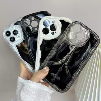 LZ13 Death Prayer Grim Reaper Skull Прозрачные мягкие волнистые чехлы для телефонов для iPhone 15 13 Pro Max 12 mini 14 8 Plus XS Max XR 6 Защитная задняя крышка for iPhone 6/6s