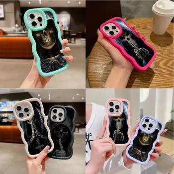 LZ13 Молитва о смерти Мрачный Жнец Череп Волна Силиконовые чехлы для телефонов Samsung A15 S23 FE S24 Ultra A34 A54 A14 Motorola G32 OnePlus Мягкий чехол Samsung A04(M13 5G)