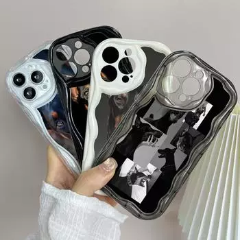 LZ14 Dog Doberman Animal Art Прозрачные мягкие волнистые чехлы для телефонов для iPhone 15 13 Pro Max 12 mini 14 8 Plus XS Max XR 6 Защитная задняя крышка for iPhone 6/6s