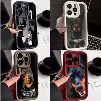 LZ14 Dog Doberman Animal Art силиконовый чехол для телефона Infinix Smart 9 Hot 40i Tecno Camon 20 Moto G22 G30 OnePlus Google Pixel 9 противоударный задний чехол Infinix Hot 30