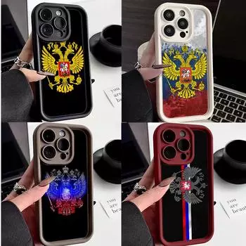 LZ15 Герб России дизайн силиконовый чехол для телефона Infinix Smart 9 Hot 40i Tecno Camon 20 Moto G22 G30 OnePlus Google Pixel 9 противоударный чехол задняя крышка Infinix Hot 30