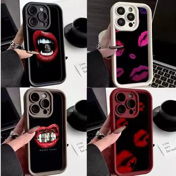 LZ19 Lips kiss art силиконовый чехол для телефона Infinix Smart 9 Hot 40i Tecno Camon 20 Pro Moto G22 G30 OnePlus Google Pixel 9 противоударный задний чехол Infinix Hot 30