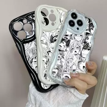 LZ1 аниме девушка мультфильм Япония милые слюни лица прозрачные мягкие волнистые чехлы для телефонов для Samsung S24 S23 Ultra S20 A54 A14 A52 Huawei Honor Protection задняя крышка Samsung A02/M02