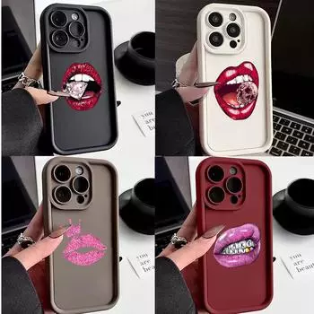 LZ20 Lips kiss design силиконовый чехол для телефона Infinix Smart 9 Hot 40i Tecno Camon 20 Pro Moto G22 G30 OnePlus Google Pixel 9 противоударный задний чехол Infinix Hot 30