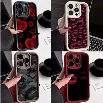 LZ22 Lips Kiss Digital Design силиконовый чехол для телефона Infinix Smart 9 Hot 40i Tecno Camon 20 Moto G22 G30 OnePlus Google Pixel 9 противоударный задний чехол Infinix Hot 30