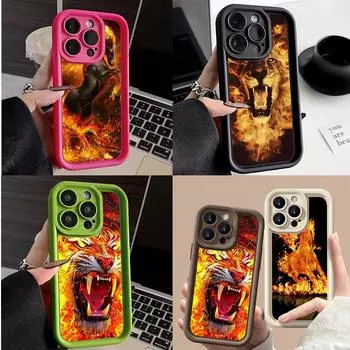 LZ2 Bath fire rebirth тигр и лошадь силиконовый чехол для телефона iPhone 11 13 14 15 16 Pro Max 7 8 16 Plus 12 mini XS Max XR противоударный задний чехол for iPhone 5/5s