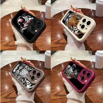 LZ30 Tiger Lion Cat силиконовый чехол для телефона Samsung A15 A35 S24 S23 Ultra S22 S21 Plus S20 FE A05 A06 A54 A55 A53 A14 M15 противоударный задний чехол Samsung A03