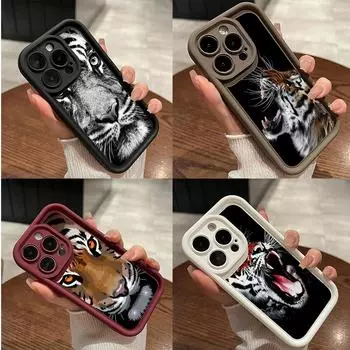 LZ30 Tiger Lion Cat силиконовый чехол для телефона Xiaomi 11 Lite 5G 14T Redmi 14C 13C A3 Note 12 11 9 10 13 Pro Plus противоударный задний чехол Xiaomi 11 Lite/11 Lite 5G