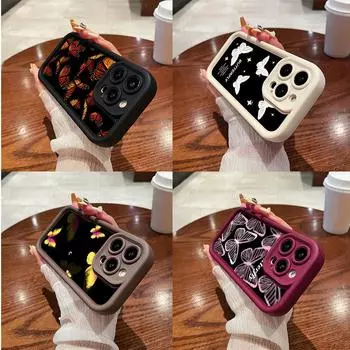 LZ4 Butterfly art design силиконовый чехол для телефона Samsung A15 A35 S24 S23 Ultra S22 S21 Plus S20 FE A05 A06 A54 A55 A53 A14 M15 противоударный задний чехол Samsung A03