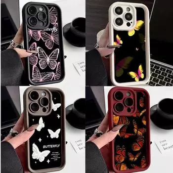 LZ4 Butterfly art design силиконовый чехол для телефона Infinix Smart 9 Hot 40i Tecno Camon 20 Pro Moto G22 G30 OnePlus Google Pixel 9 противоударный задний чехол Infinix Hot 30