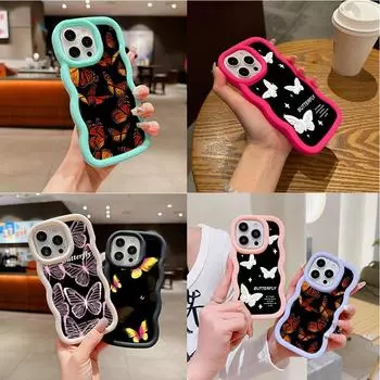 LZ4 Butterfly art design Wave силиконовые чехлы для телефонов Samsung A15 S23 FE S24 Ultra A34 A54 A14 Motorola G32 OnePlus мягкий чехол Samsung A04(M13 5G)