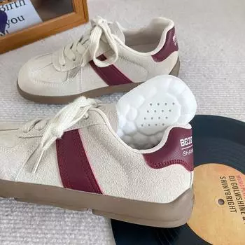 LZ6017 latex insole/lightweight mango head board shoes women s shoes 2024 autumn new popular Dexun casual shoes 35 хаки