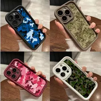 LZ6 камуфляжный силиконовый чехол для телефона с камуфляжным дизайном для Xiaomi 11 Lite 5G 14T Redmi 14C 13C A3 Note 12 11 9 10 13 Pro Plus противоударный задний чехол Xiaomi 11 Lite/11 Lite 5G