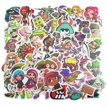 LZNGA 50 листов для набора наклеек Splatoon DIY Дневник Чемодан Сноуборд Чемодан Гитара Автомобиль Велосипед Бутылка для воды Скейтборд Велосипедный шлем Компьютер