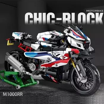 M1000RR гоночный мотоцикл детский собранный строительный блок игрушки подарок для мальчиков 803PCS