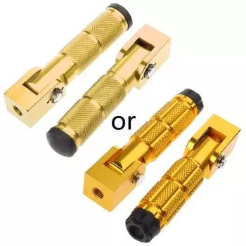 M10 Motorcycle Foot Peg Front Rear Footrest Pedal Motorcycle Modification Accessories 90 Degree Fixed Folding- Footpegs чёрный